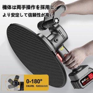 品質保証 充電式 モルタル コンクリート研磨機 ハンドヘルド パワートロウェル 壁面平滑化研磨機 6速調整 大容量電池 土間施工