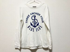 BLUE BLUE ブルーブルー ロンTシャツ カットソー 1 白 美品 HRM ハリラン