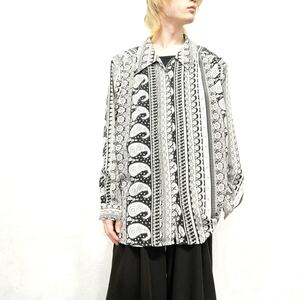 USA VINTAGE ATTITUDES WOMAN SCARF PATTERNED DESIGN SHIRT/アメリカ古着スカーフ柄デザインシャツ