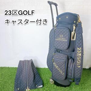 ONWARD 23区GOLF ゴルフ キャディバッグ キャスター付き カート式