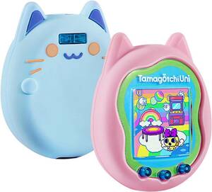 ピンク For Tamagotchi Uni保護 ケース たまごっち用 シリコン防水防塵 軽量 耐衝撃性 落下防止 カバー 完全な