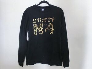 T【4ふ-09】【送料無料】♪STUSSY/ステューシー/長袖/ロンT/ヒョウ柄/豹柄/レオパード/サイズM/メンズファッション