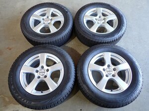 YS6223【送料無料215/65R16】アルファード ヴェルファイア等に BS VRX2 中古スタッドレス ●16×6.5J 114.3/5H ET33●≪即決≫