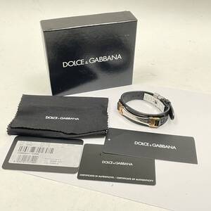 美品DOLCE&GABBANA ブレスレット レザー 箱付き G14-91