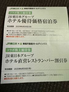 JR東日本 東急不動産 東京ステーションホテル、ホテルメトロポリタンJR東日本グループ 割引券 株主優待　宿泊 レストラン ホテル宿泊券