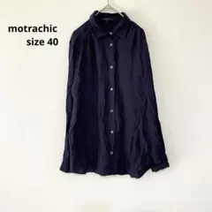 motrachic ロートレアモン　シャツ　ネイビー　レディース　L