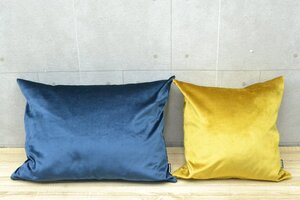 k930■BoConcept　ボーコンセプト■クッション　2点セット■約45×45cm、45×60cm(クッションカバーサイズ)■ダック フェザー+ダウン