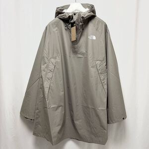 L 新品 ノースフェイス 防水 レインポンチョ グレー アクセス ポンチョ ACCESS Poncho レインウェア 雨具 カッパ レイン ハイベント 雨