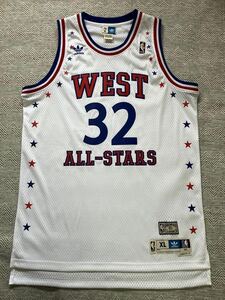 【希少品】 NBA　ALL-STAR マジック・ジョンソン ★adidas製 アディダス ユニフォーム ジャージ XL　白　ジョーダン　カリー　コービー