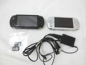 【同梱可】ジャンク品 ゲーム PSP 本体 PSP3000 PSP1000 シルバー ブラック 2点 グッズセット