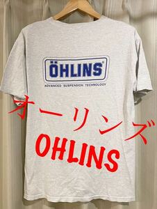 オーリンズ OHLINS Tシャツ バイカー 旧車 ホンダ　ヤマハ スズキ カワサキ ハーレー サスペンション 車高調 Lサイズ anvil 2枚タグ