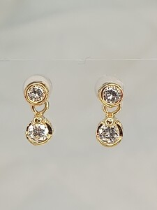 k18yg★天然ダイヤ0.20ct☆ピアス☆13