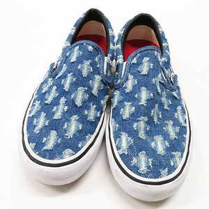 VANS ヴァンズ ×SUPREME/20SS スリッポン HOLE PUNCH DENIM ブルー系 27 [240001757779] メンズ