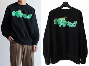 22S/S kolor カラートウキョウ クルーネック スウェット 1 ブラック グリーン カタカナロゴ カラー プルオーバー