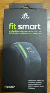 adidas FIT SMART M33705 心拍計 マイコーチ フィットスマートIOL90 リストバンドタイプ Lサイズ ブラック クオーツ メンズ]