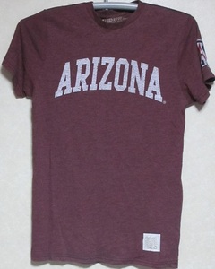 新品 College Vault アリゾナ大学 半袖 Tシャツ S M レトロブランド ARIZONA 赤 マルーン えんじ色 ロゴ カットソー アメリカ 輸入 送料込