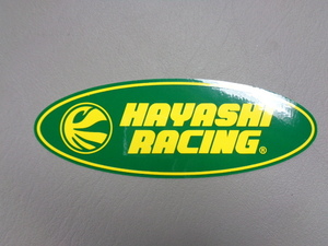 ［3906］HAYASHI RACING ハヤシレーシング ステッカー 楕円型 (大) 新品 サイズ:約15×5.3cm 検索）バイク カスタム ホイール