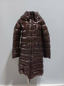 15605-04★モンクレール/MONCLER ダウンジャケット ロングダウン ダウンコート サイズ00 ブラウン系★