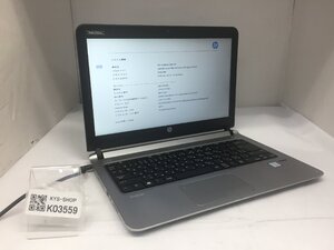 ジャンク/ HP HP ProBook 430 G3 Intel Core i3-6100U メモリ8.19GB SSD128.03GB 【K03559】