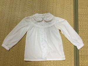 女の子　110サイズ　白色　ブラウス　長袖　中古