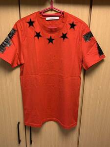 正規 16SS GIVENCHY ジバンシー ジバンシィ スター 星 パッチ アップリケ 47 ナンバリング Tシャツ 赤 S 16F 7221 651