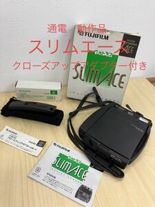 [T3047]通電　FUJIFILM フォトラマ FOTORAMA ①SLIMACE ポラロイド インスタント カメラ 本体 1:11 F=105mm ②クローズアップアダプター