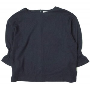 Traditional Weatherwear CUFF GATHERD PULLOVER カフギャザープルオーバー L192GFJPO0237WJ 34 ネイビー ウール シャツ ブラウス g14675