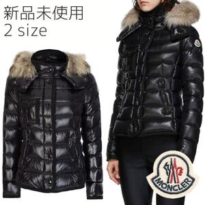 【新品未使用タグ付き】MONCLER Armoise Racoon fox fur アルモワーズ ダウンジャケット　TG2 Black Lサイズ相当