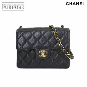 シャネル CHANEL ミニ マトラッセ チェーン ショルダー キャビアスキン ブラック A01115 ゴールド 金具 90247664