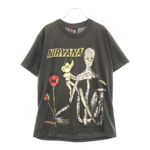 ヴィンテージ 90s NIRVANA INCESTICIDE BLACK TEE ニルヴァーナ インセスティサイド フロントプリント半袖Tシャツ カットソー ブラック