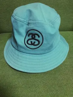 希少　stussy SS LINK BUCKET HAT ターコイズブルー