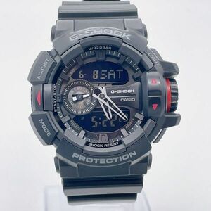 【1円スタート】稼働 CASIO カシオ G-SHOCK GA-400 アナデジ ブラック クオーツ メンズ腕時計 箱・説明書類付属