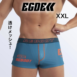 EGDE【貴重なXXL！透け！メッシュ！希少！廃盤品！】EGDE REBOOT RE メッシュ ショート トランクス ネイビー XXLサイズ