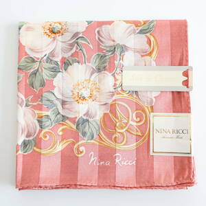 ■未使用　NINA RICCI ニナリッチ　シルク＆コットン　ハンカチ　ミニスカーフ■