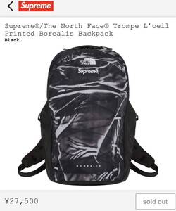 ★Supreme The North Face Printed Borealis Backpack Black バックパック リュック シュプリーム ノースフェイス boxlogo 新品 送料込