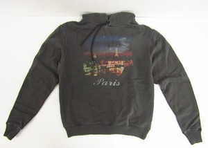 BALENCIAGA バレンシアガ Paris Hoodie Pullover パリプリント プルオーバー パーカー フーディー グレー系 Sサイズ メンズ ◆FG7098