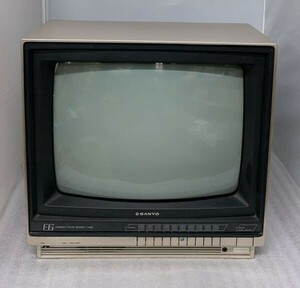 ３F1058　動作未確認　サンヨー SANYO　C-14E6　84年製　14型ブラウン管テレビ　レトロ アンティーク　未検品　現状　中古