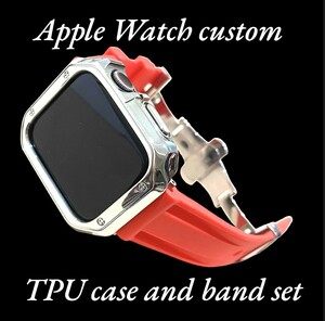 アップル用バンド ラバーベルト Apple Watch カバー　ケース メンズ　レディース38 40 41 42 44 45 49ab