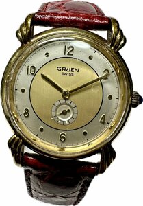 1円～ GRUEN グリュエン スモールセコンド ゴールドモデル メンズ レディース クォーツ アンティーク ヴィンテージ 時計