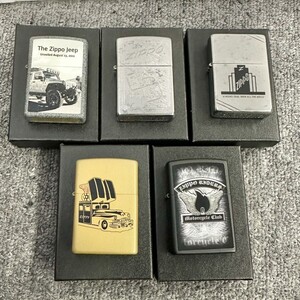 H030-NG8-158 ▲ Zippo ジッポー オイルライター 5点セット reders motoregele club ジープ 他 喫煙具 5点火花あり