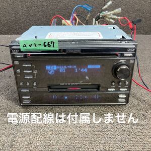 AV1-667 激安 カーステレオ ECLIPSE E3305CMT BK 122001-75500141 UD301748 FM/AM CD MD プレーヤー 本体のみ 簡易動作確認済み 中古現状品