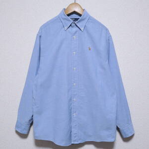 USA製■Polo Ralph Lauren ポロ ラルフローレン■オックスフォード ボタンダウン シャツ■18 ブルー 長袖 BD OX■ビンテージ 70s 80s 90s