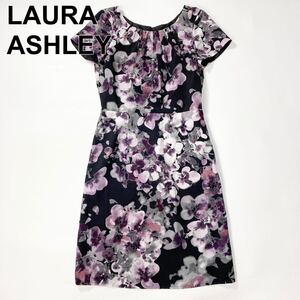 LAURA ASHLEY ローラアシュレイ ワンピース UK8 ドレス 花柄 レディース B82420-86