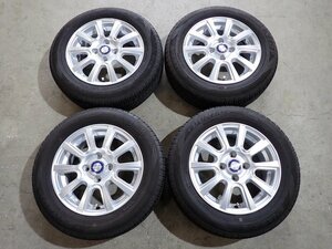 YS6717【送料無料175/65R14】フィット キューブ ノートなどへ ダンロップ 中古夏タイヤセット●14×5.5J 100/4H ET42●