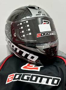 新品 Bogotto フルフェイスヘルメット FF104 カーボンモデル ブラック・チタニューム サイズ L 送料込 33,000円 BH104SCBKTIL