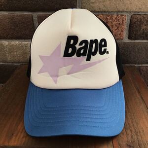 ★静岡限定★ BAPESTA logo メッシュ キャップ a bathing ape BAPE sta trucker hat cap エイプ ベイプ shizuoka limited NIGO star スター