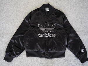 １点のみ！送料710円～新品◆定価14300円◆adidas originals◆アディダス◆TF SATIN BOMBER◆中綿入りサテンボンバージャケット◆黒◆S