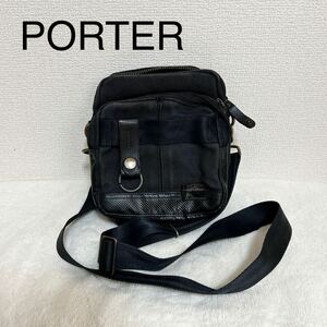 PORTER ポーター 吉田カバン ショルダーバッグ 斜め掛け 小さめ ブラックTHR-114