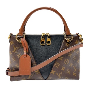 ルイ・ヴィトン LOUIS VUITTON VトートBB M43976 ブラウン　ゴールド金具 モノグラム ハンドバッグ レディース 中古