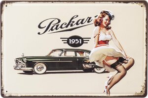 アンティークメタルエンボスプレート　Packard 1951